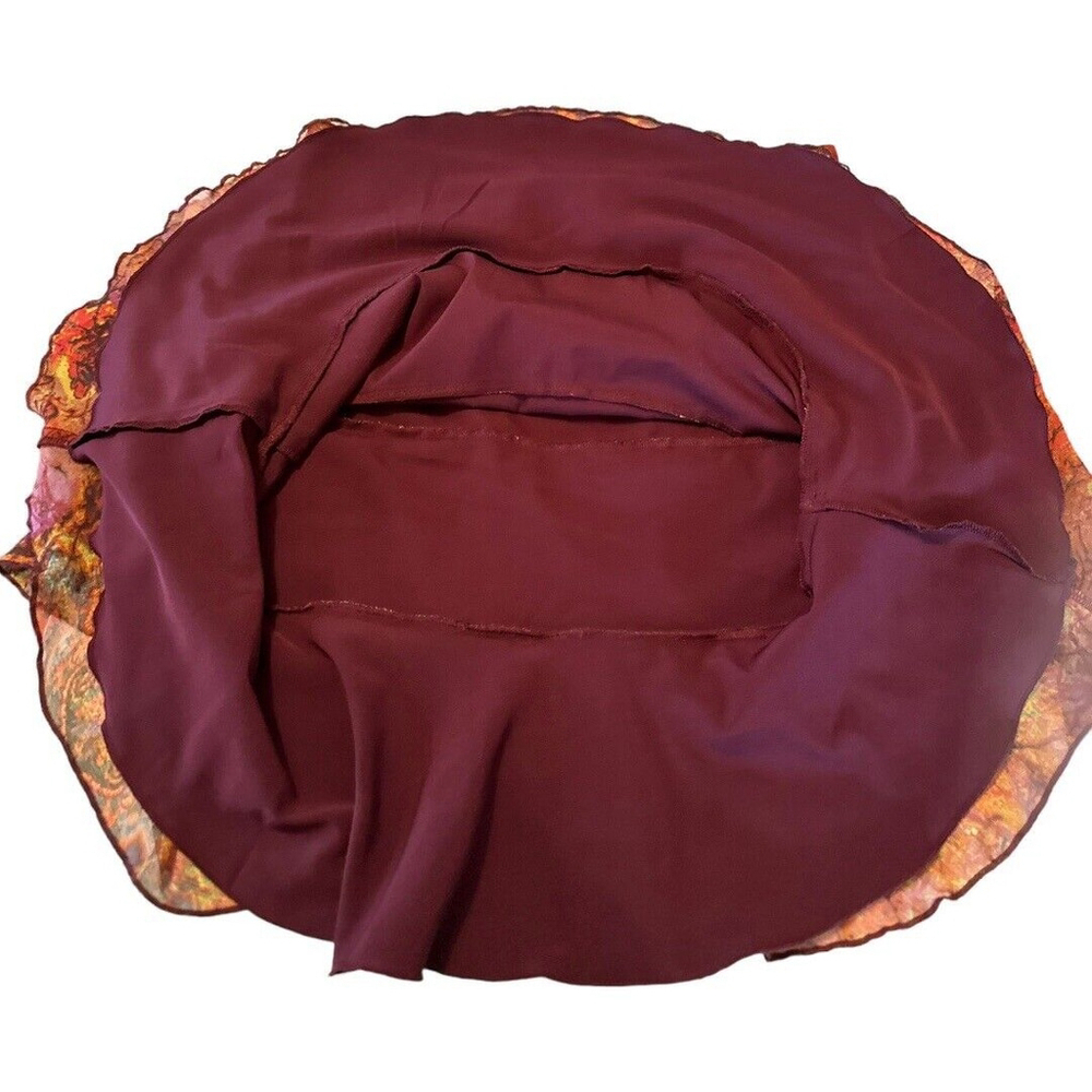 Sahalie 3 Tiers Layered Lined Ruffle Skirt Womens 4 Multicolor Zipper Fall Color - Picture 11 of 11